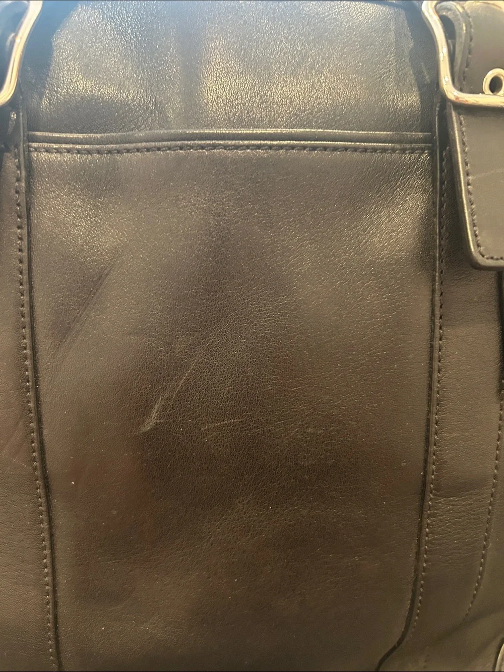 Coach Leather Tote Bag - Black